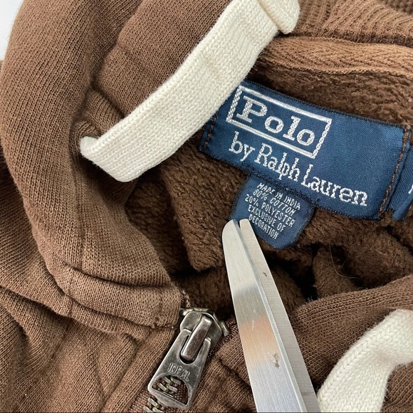 Polo Ralph Lauren Full Zip Hoodie Thermal Hood L - Picture 7 of 10